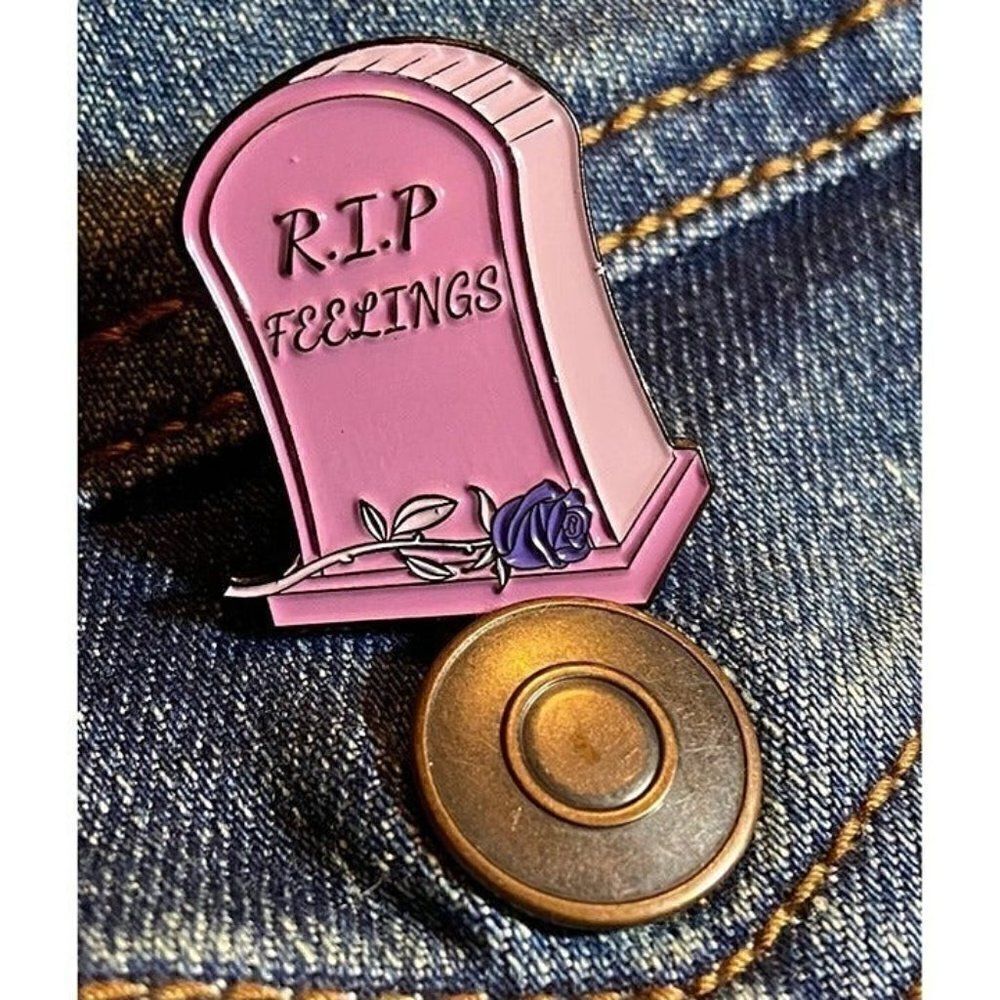 3/20 RIP Feelings Enamel Pin